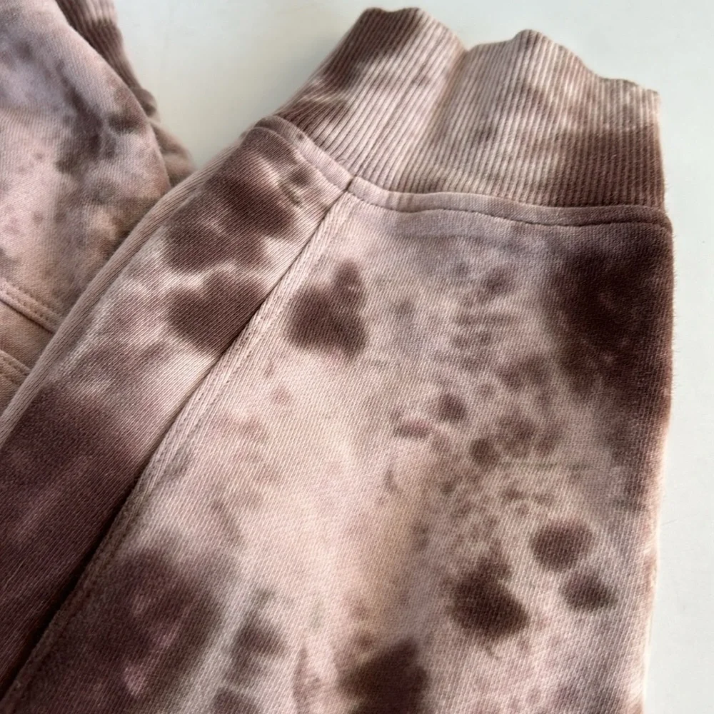Lululemon Warm Down Jogger marble maroon pink tie dye drawstring waist pockets